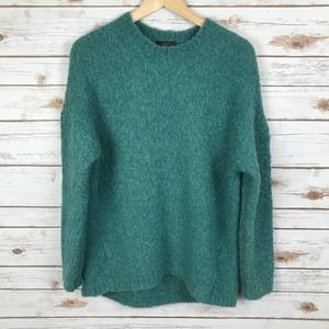 J.CREW Women's Green Wool Blend Sweater